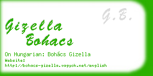 gizella bohacs business card