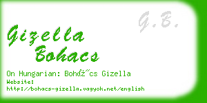 gizella bohacs business card